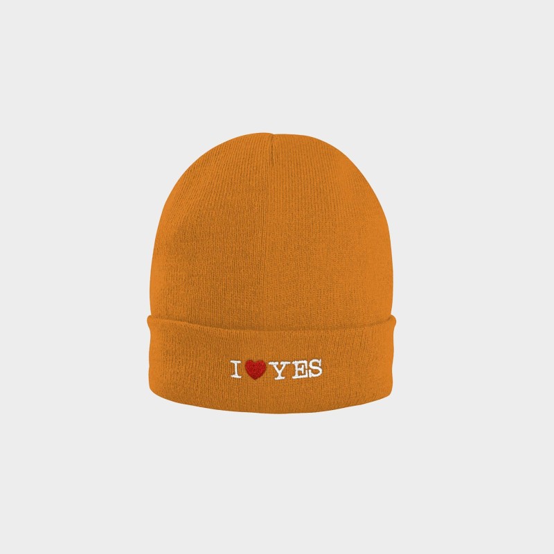 Berretto Beanie I LOVE YES Ocra