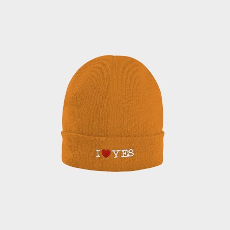 Berretto Beanie I LOVE YES Ocra