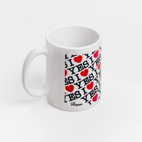 Tazza I Love Yes pattern