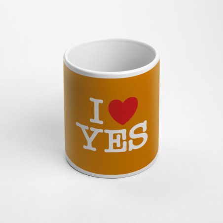 Tazza I Love Yes arancione