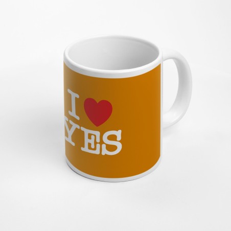 Tazza I Love Yes arancione