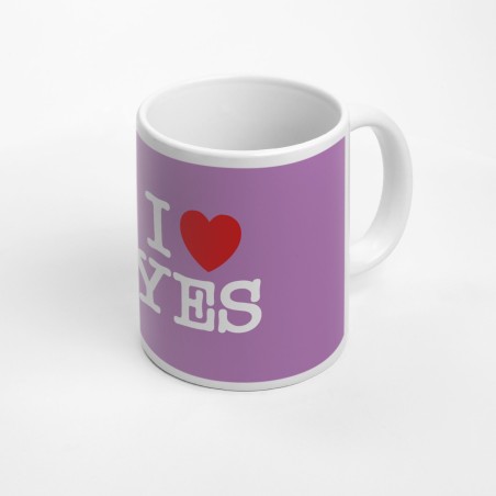 Tazza I Love Yes lilla