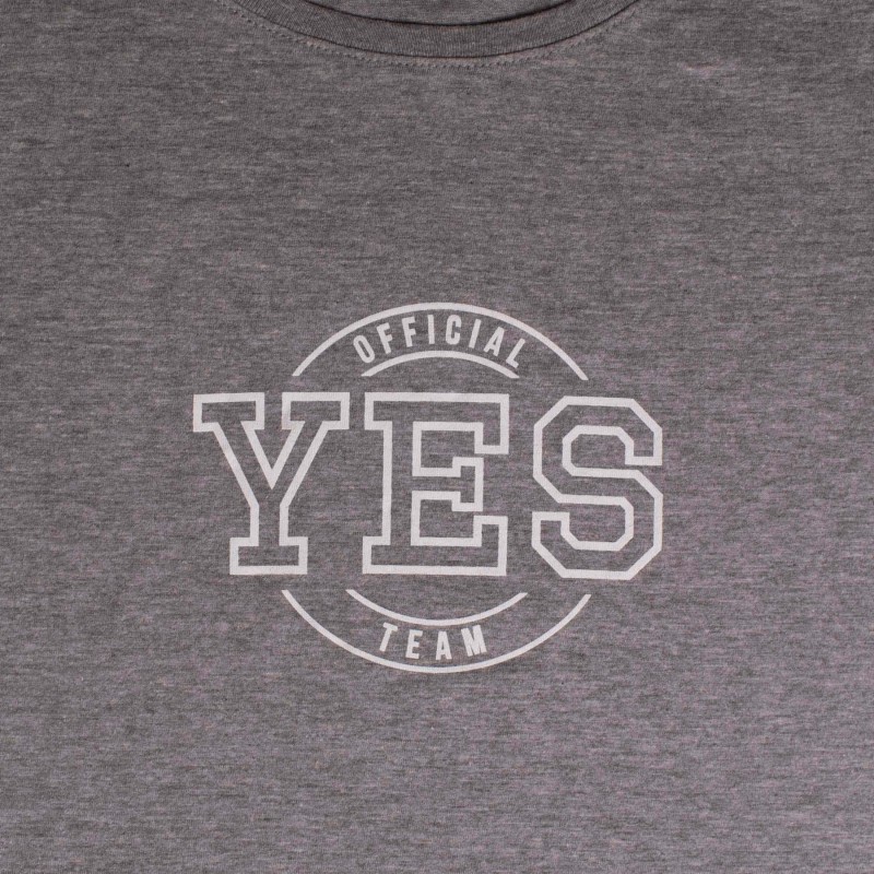 T-shirt Official Yes Team uomo grigio